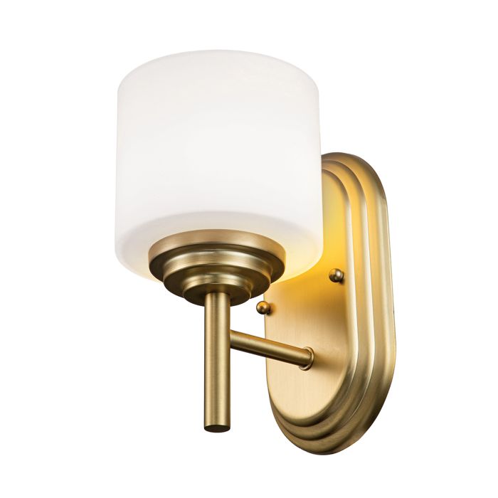 elstead lighting Malibu 1 Light Wall Light - Brushed Brass