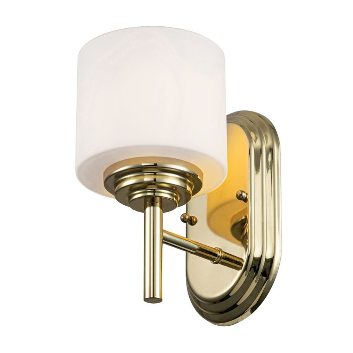 elstead lighting Malibu 1 Light Wall Light - Polished Brass