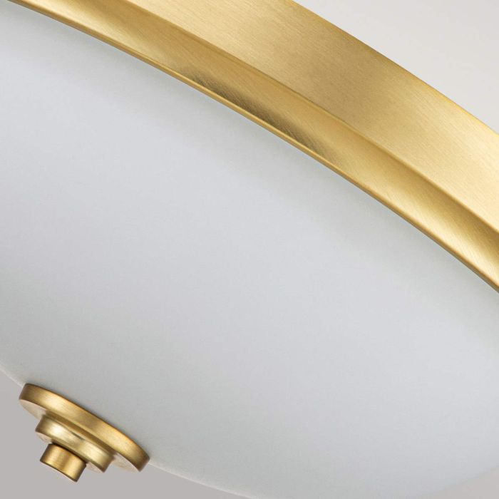 Elstead Lighting Malibu 2 Light Flush - Brushed Brass