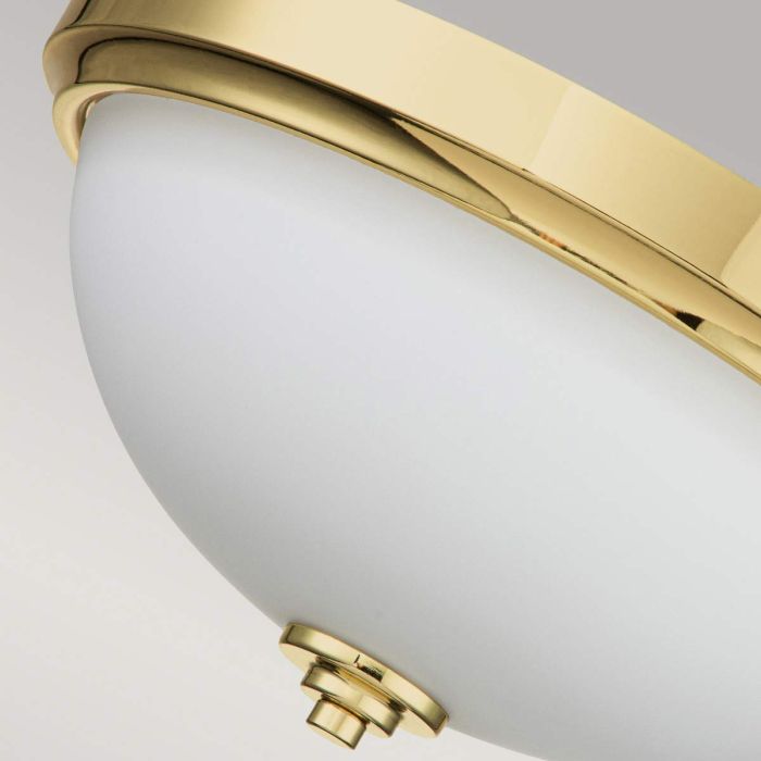 Elstead Lighting Malibu 2 Light Flush - Polished Brass