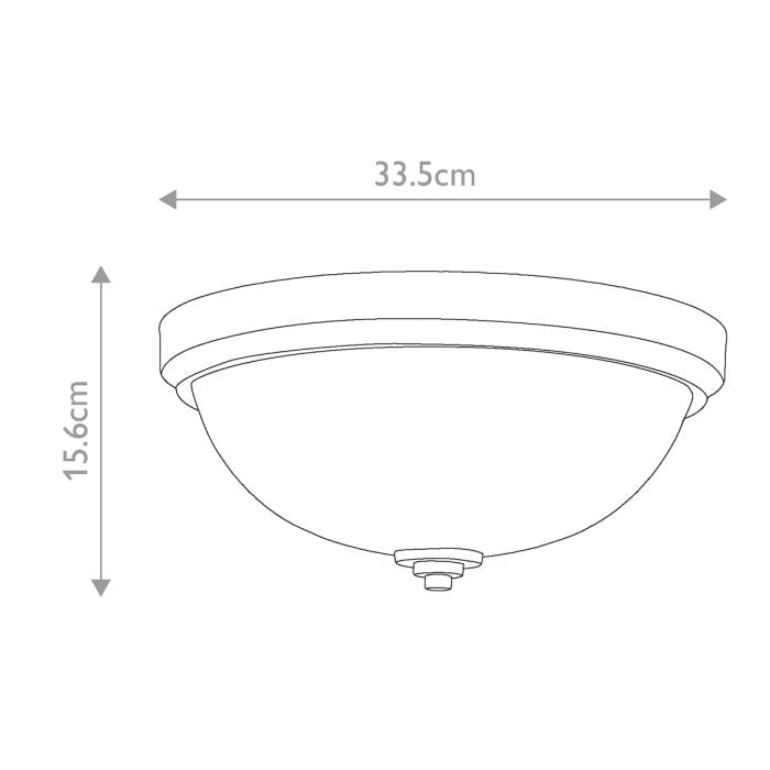 Elstead Lighting Malibu 2 Light Flush - Polished Chrome