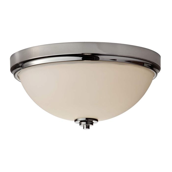 elstead lighting Malibu 2 Light Flush - Polished Chrome