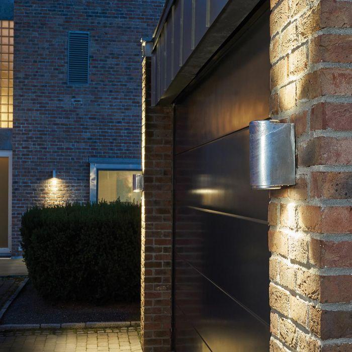 Elstead Lighting Mandal 2 Light Up/Down Wall Light Galvanised