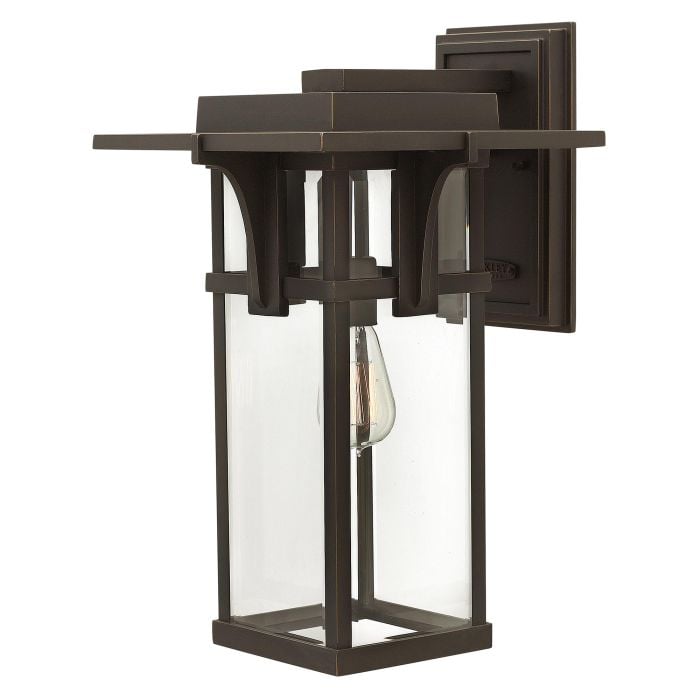 elstead lighting Manhattan 1 Light Large Wall Lantern - Oil Rubbed Bronze