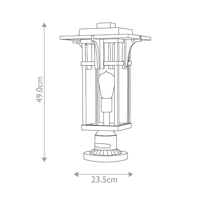 Elstead Lighting Manhattan 1 Light Pedestal - Oil Rubbed Bronze