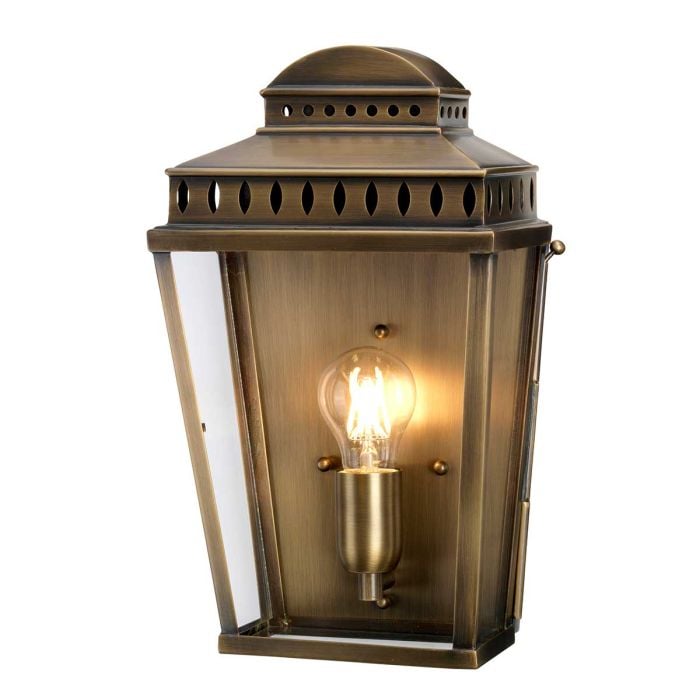 elstead lighting Mansion House 1 Light Wall Lantern - Aged Brass