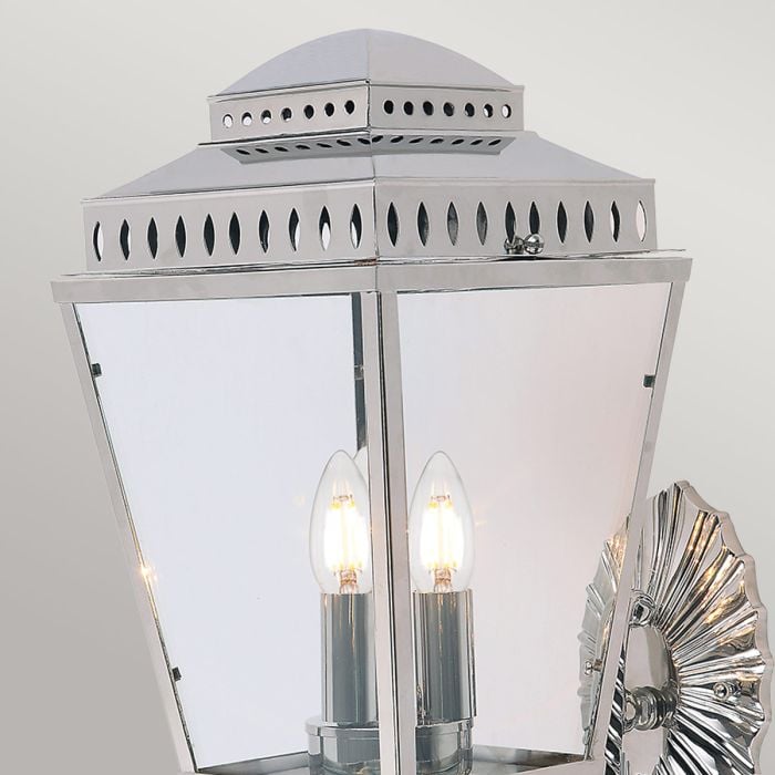 Elstead Lighting Mansion House 3 Light Wall Lantern - Polished Nickel