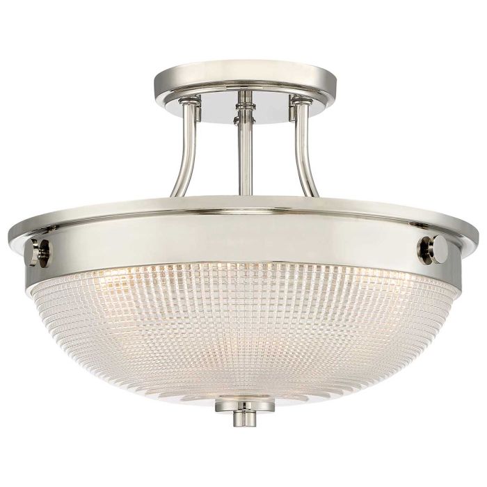 elstead lighting Mantle 2 Light Semi-Flush - Imperial Silver