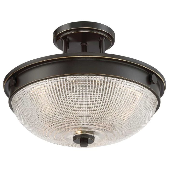 Elstead Lighting Mantle 2 Light Semi-Flush - Palladian Bronze