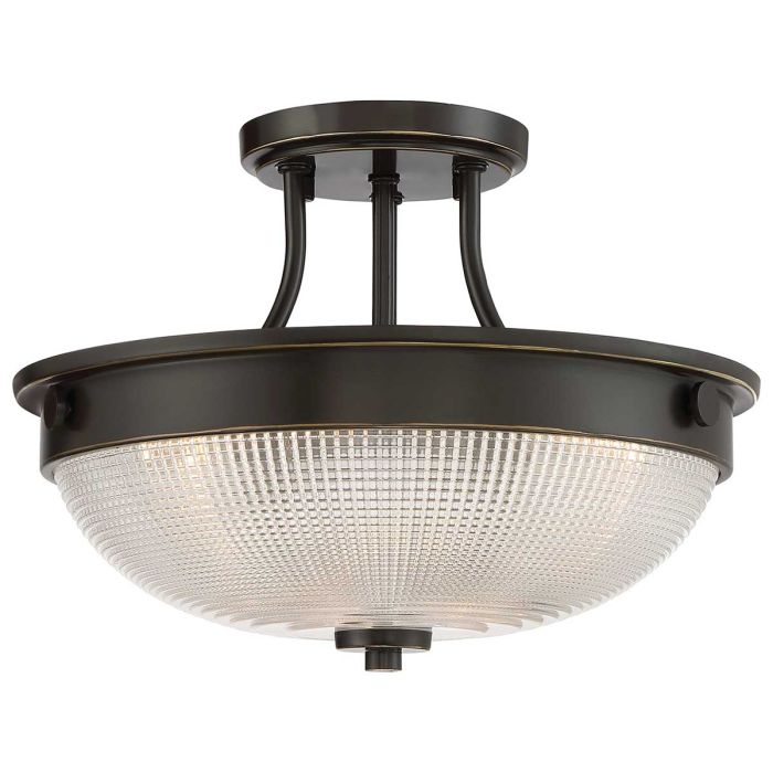 elstead lighting Mantle 2 Light Semi-Flush - Palladian Bronze