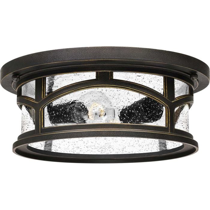 elstead lighting Marblehead 2 Light Flush - Palladian Bronze