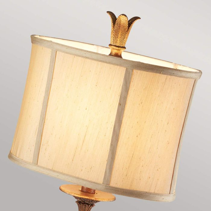 Elstead Lighting Marcella 1 Light Table Lamp - British Bronze/Oxidized Bronze With Light Gold Shade