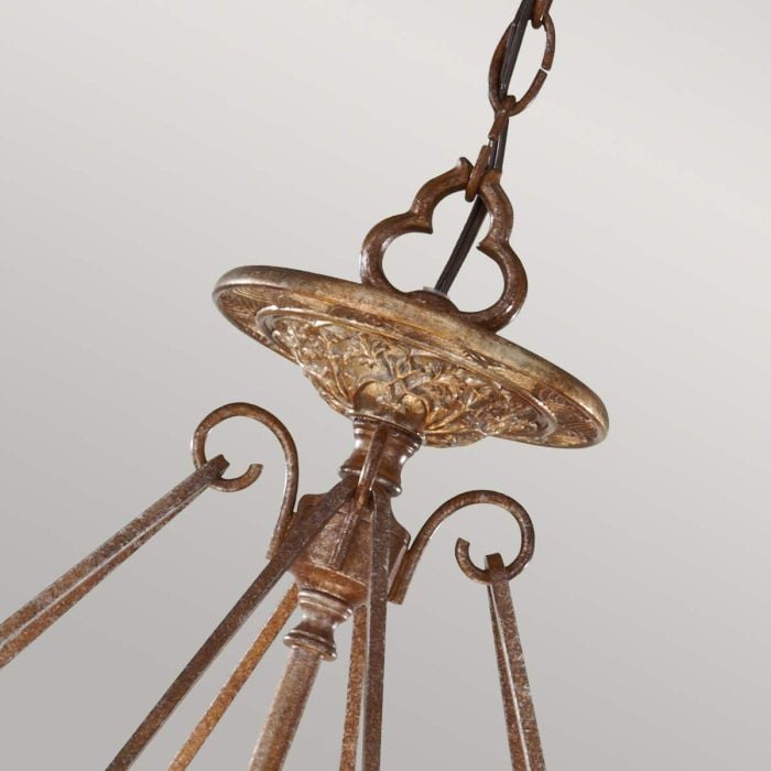 Elstead Lighting Marcella 3 Light Pendant Light - British Bronze/Oxidized Bronze