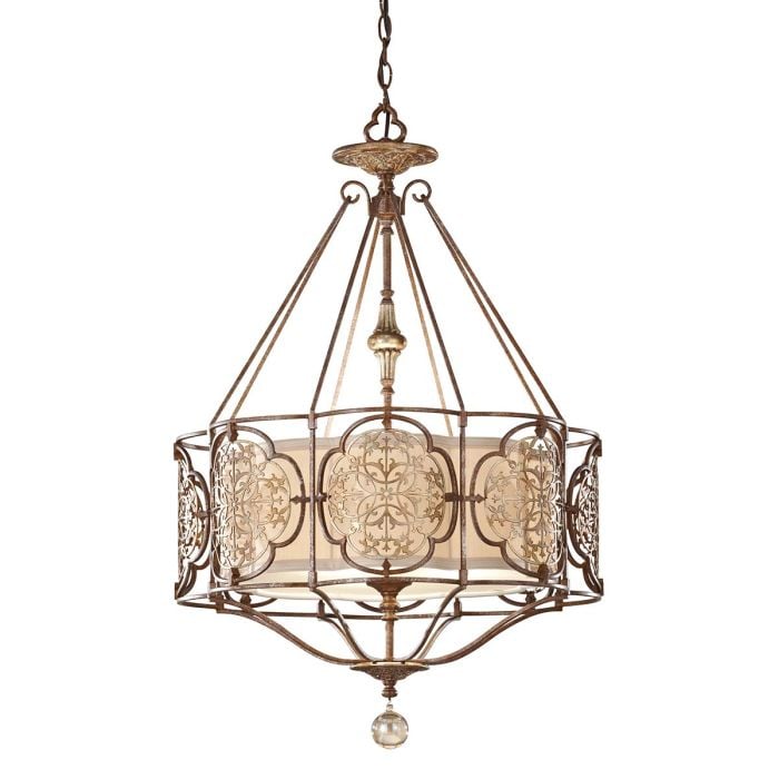 elstead lighting Marcella 3 Light Pendant Light - British Bronze/Oxidized Bronze