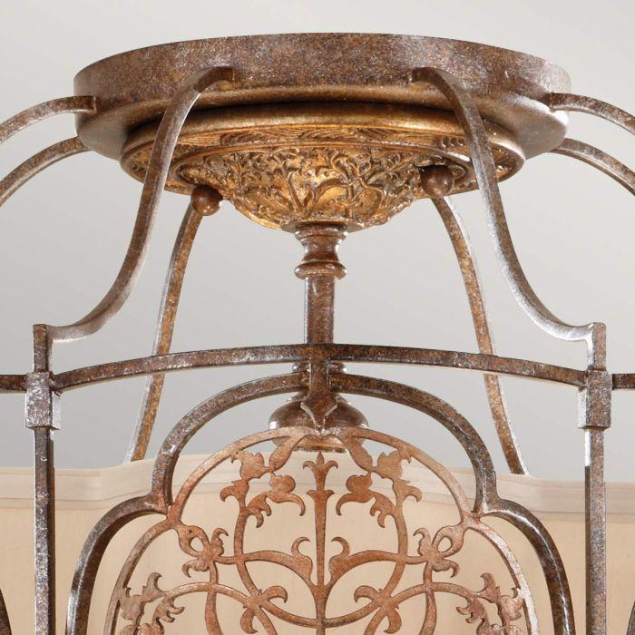 Elstead Lighting Marcella 3 Light Semi-Flush - British Bronze/Oxidized Bronze
