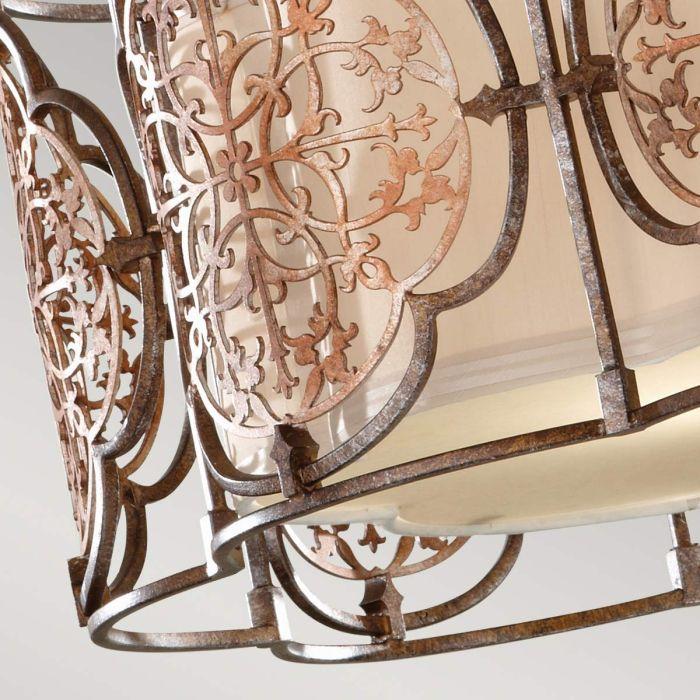 Elstead Lighting Marcella 3 Light Semi-Flush - British Bronze/Oxidized Bronze