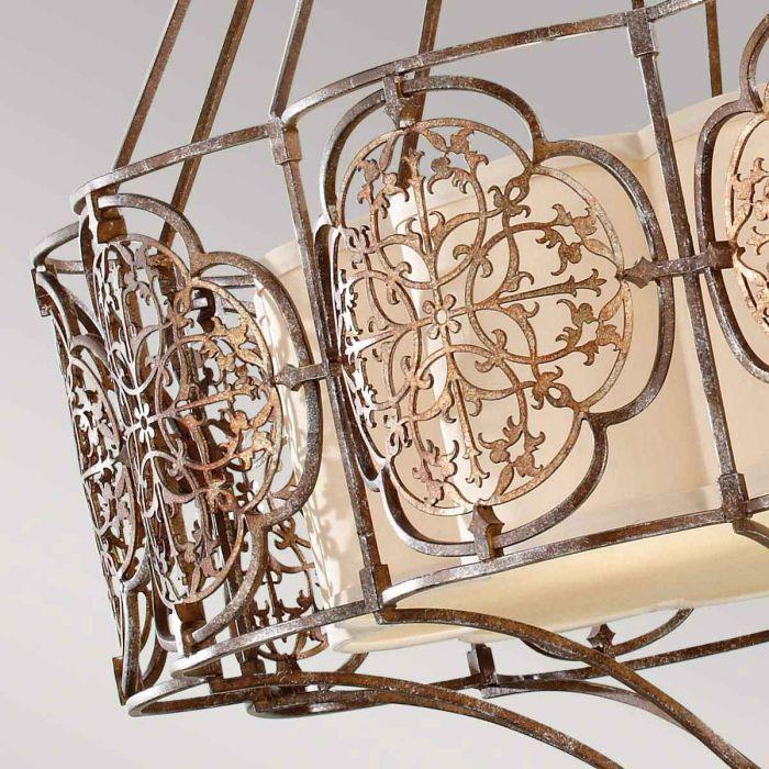 Elstead Lighting Marcella 4 Light Chandelier - British Bronze/Oxidized Bronze