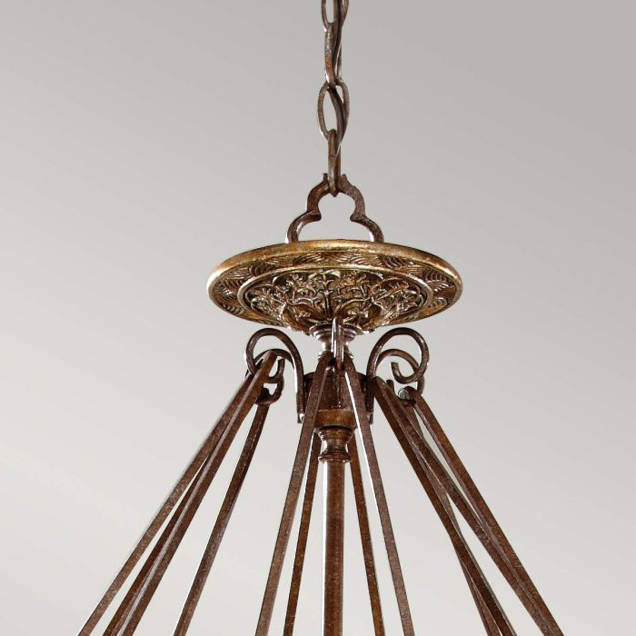 Elstead Lighting Marcella 4 Light Chandelier - British Bronze/Oxidized Bronze