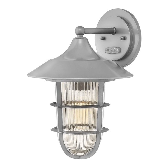 elstead lighting Marina 1 Light Medium Wall Lantern - Silver