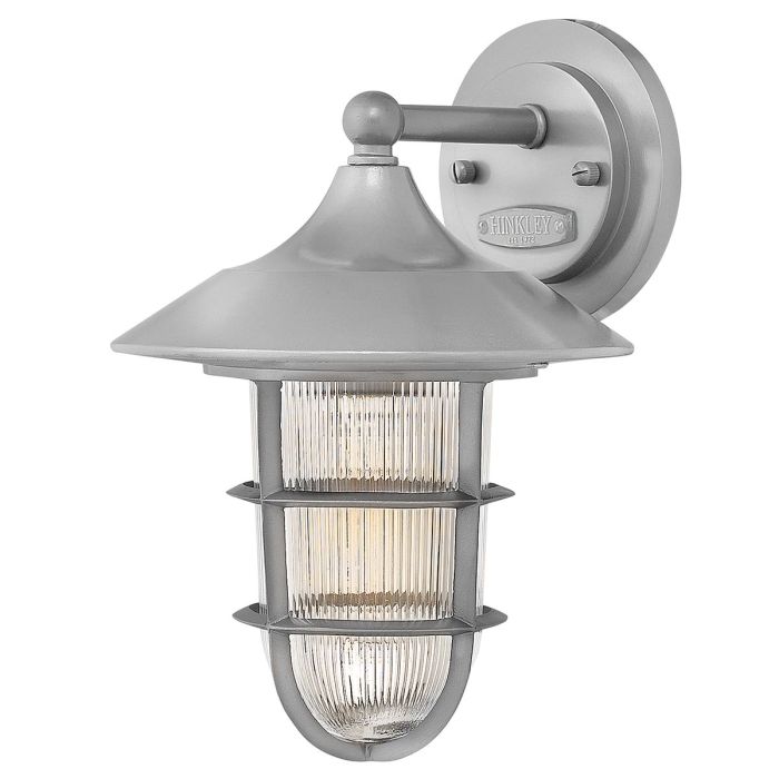 elstead lighting Marina 1 Light Small Wall Lantern - Silver