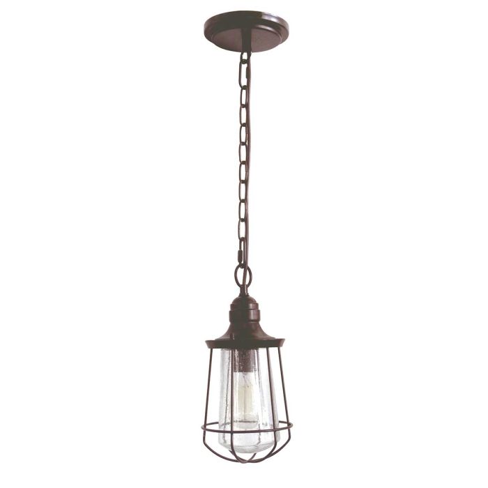 elstead lighting Marine 1 Light Small Chain Lantern - Western Bronze