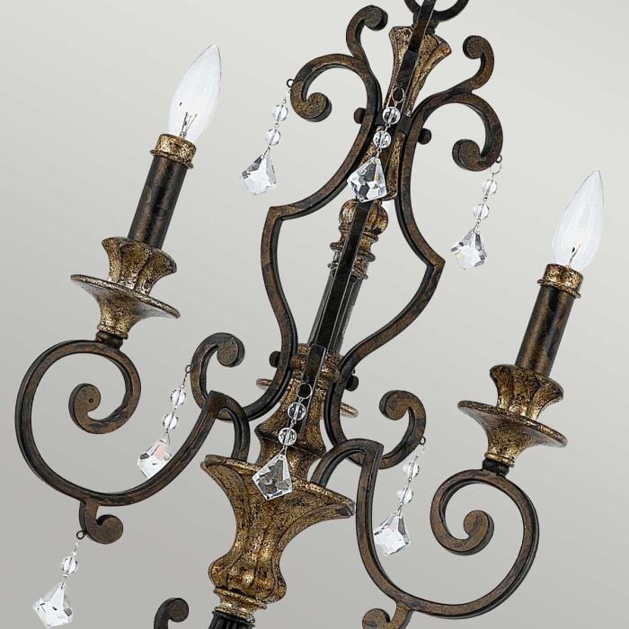Elstead Lighting Marquette 3 Light Chandelier - Heirloom