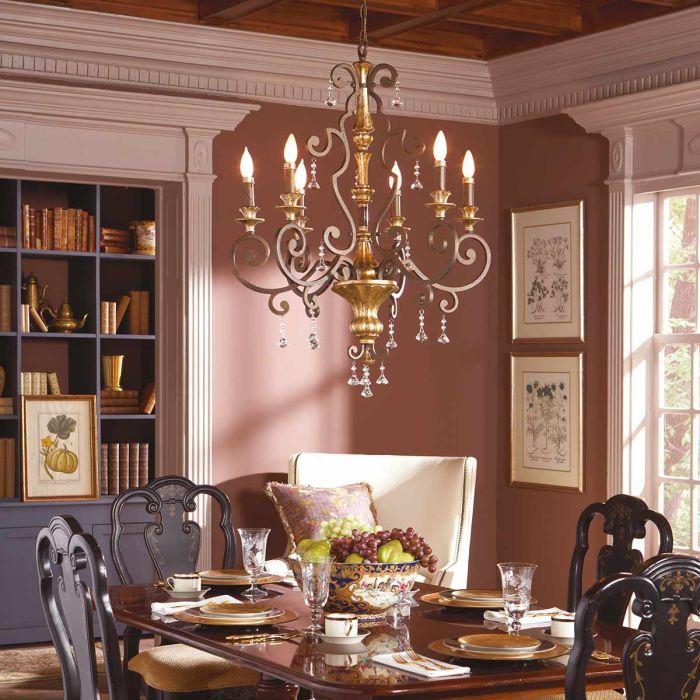 Elstead Lighting Marquette 6 Light Chandelier - Heirloom
