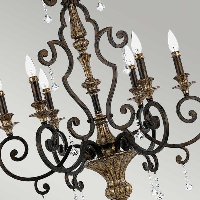 Elstead Lighting Marquette 6 Light Chandelier - Heirloom