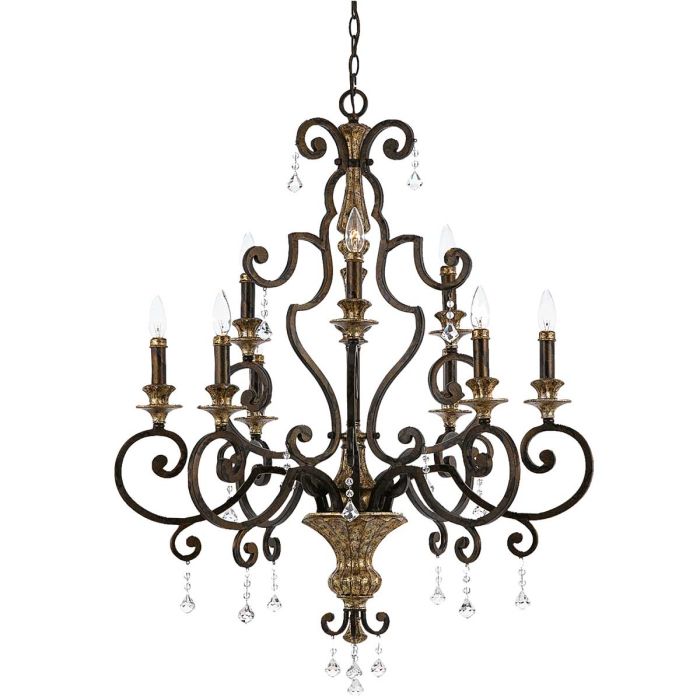 elstead lighting Marquette 9 Light Chandelier - Heirloom