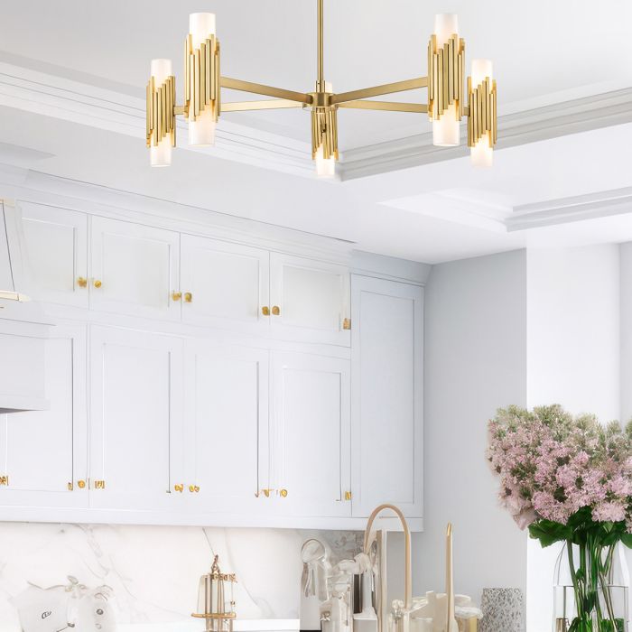 Elstead Lighting Marvele 10 Lt Chandelier - Aged Brass