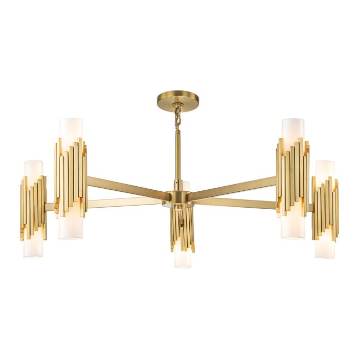Elstead Lighting Marvele 10 Lt Chandelier - Aged Brass