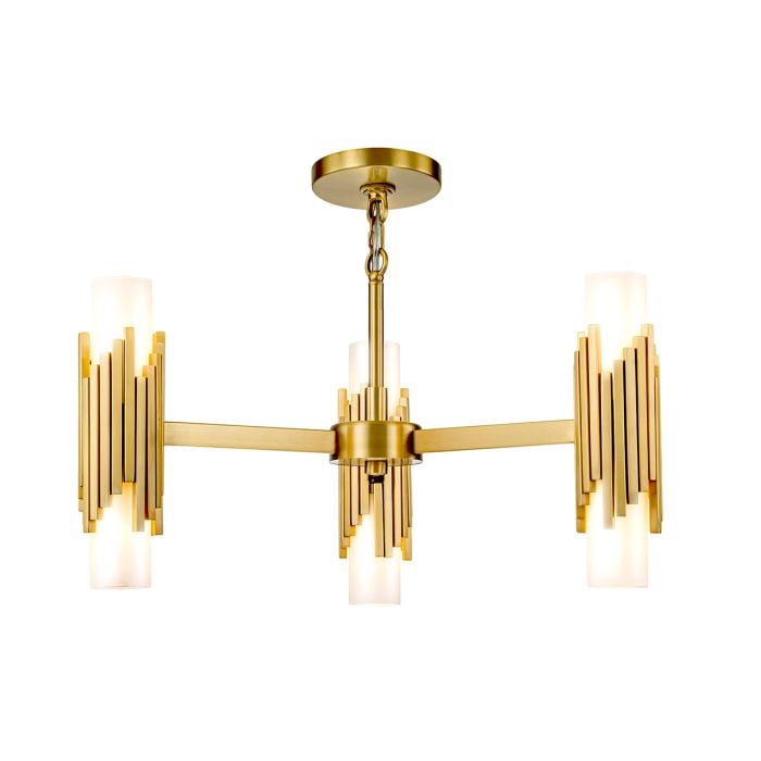 Elstead Lighting Marvele 6 Lt Chandelier - Aged Brass