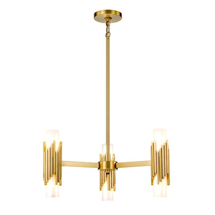 elstead lighting Marvele 6 lt Chandelier - Aged Brass