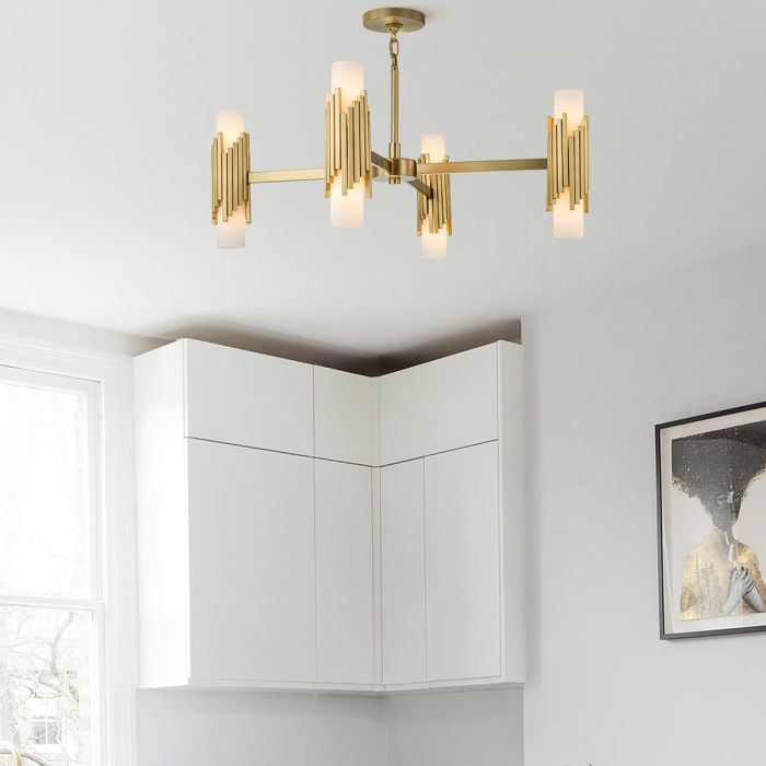 Elstead Lighting Marvele 8 Lt Chandelier - Aged Brass