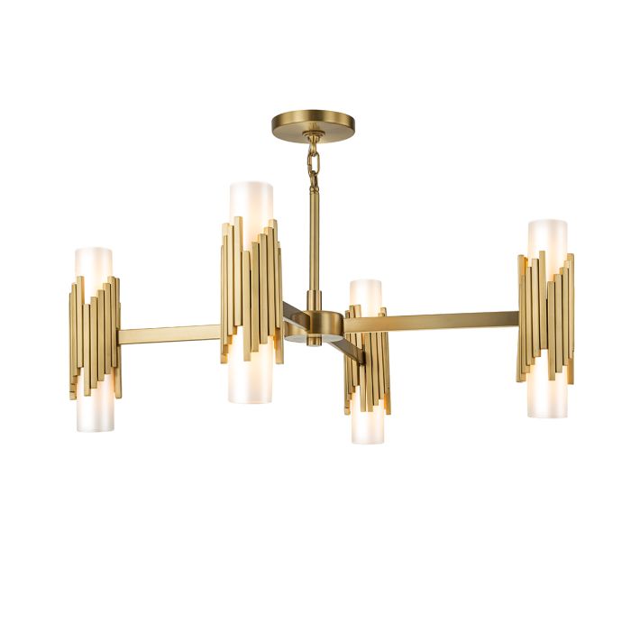 elstead lighting Marvele 8 lt Chandelier - Aged Brass