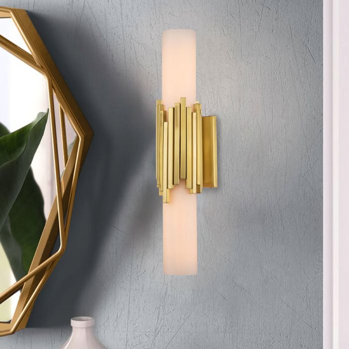 Elstead Lighting Marvelle 2 Lt Wall Light - Aged Brass