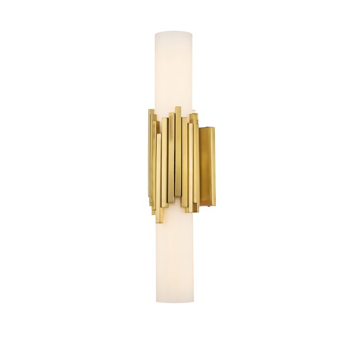 elstead lighting Marvelle 2 lt Wall Light - Aged Brass