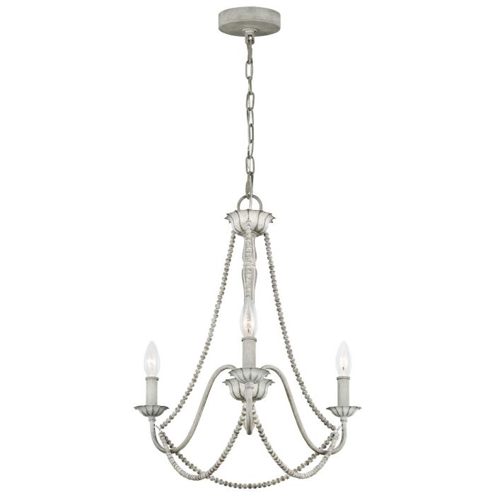 elstead lighting Maryville 3 Light Chandelier - Washed Grey