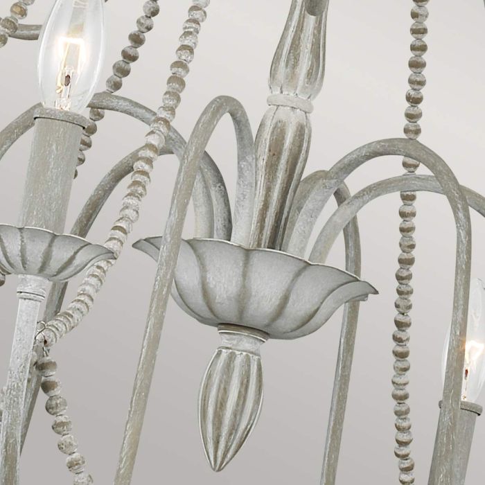 Elstead Lighting Maryville 9 Light Chandelier - Washed Grey