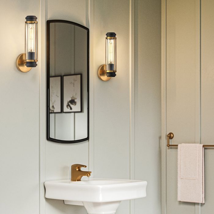 Elstead Lighting Masthead 1lt Wall Light - Heritage Brass & Black
