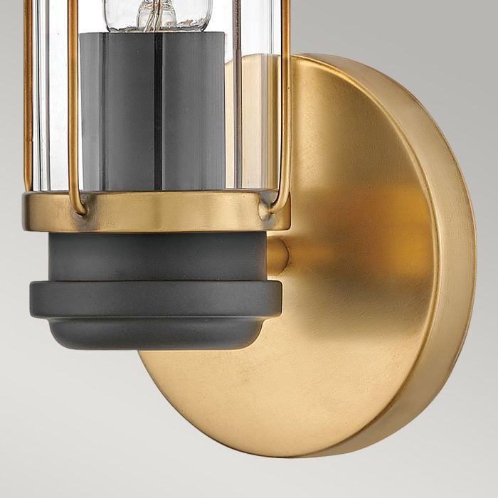 Elstead Lighting Masthead 1lt Wall Light - Heritage Brass & Black