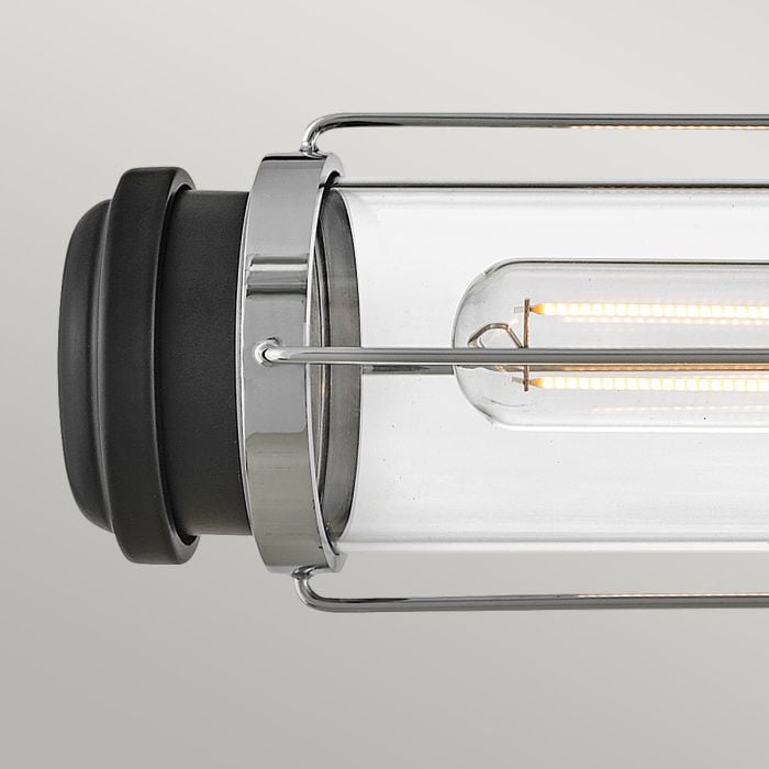 Elstead Lighting Masthead 2lt Wall Light - Polished Chrome & Black