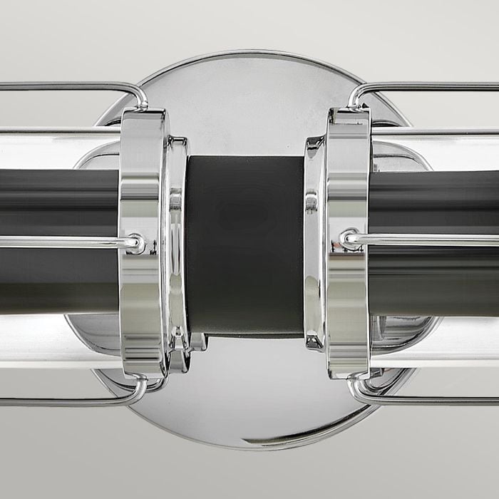 Elstead Lighting Masthead 2lt Wall Light - Polished Chrome & Black