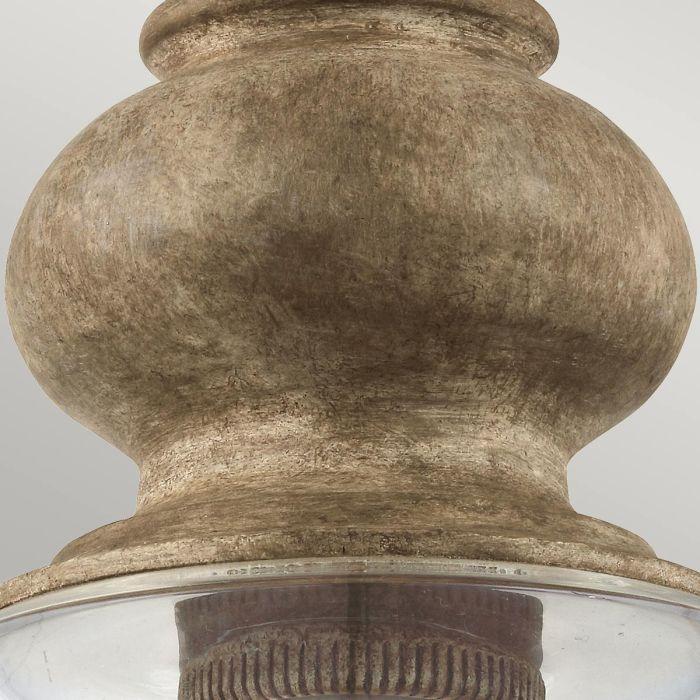 Elstead Lighting Matrimonio 1 Light Pendant - Driftwood / Dark Weathered Zinc