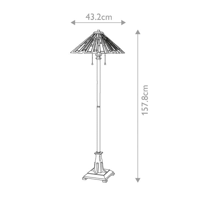 Elstead Lighting Maybeck 2 Light Floor Lamp - Valiant Bronze