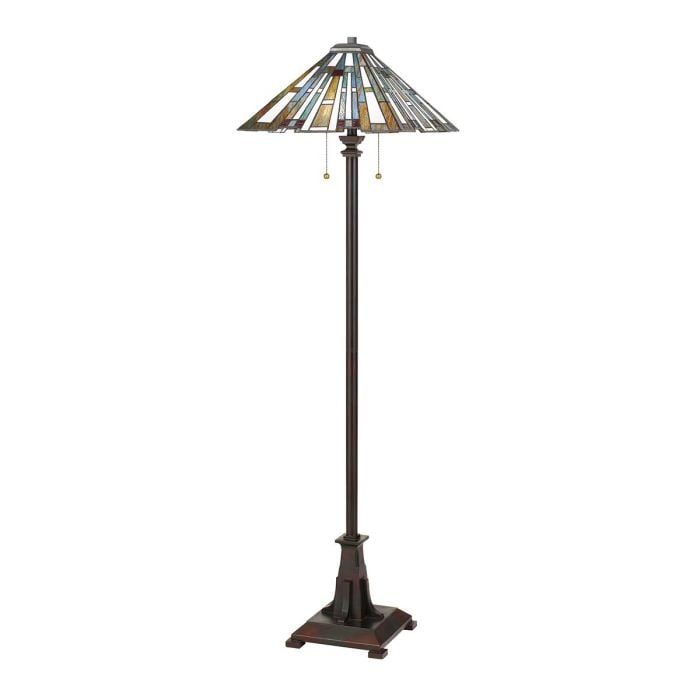 elstead lighting Maybeck 2 Light Floor Lamp - Valiant Bronze