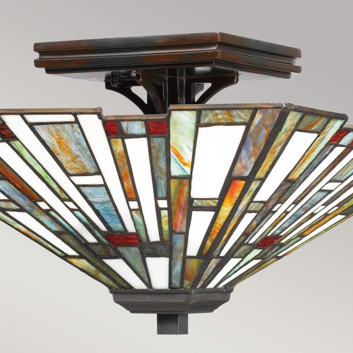 Elstead Lighting Maybeck 2 Light Flush - Valiant Bronze