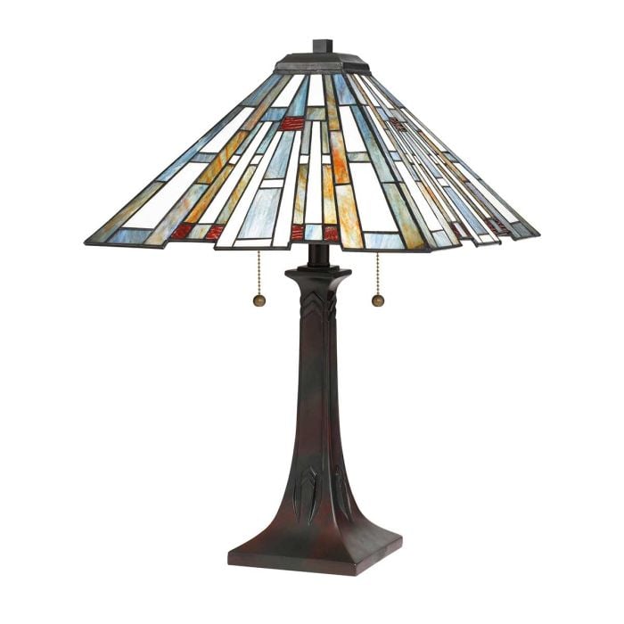 elstead lighting Maybeck 2 Light Table Lamp - Valiant Bronze