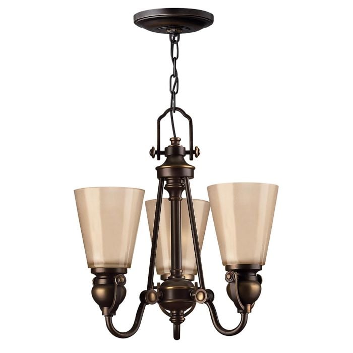 elstead lighting Mayflower 3 Light Chandelier - Olde Bronze
