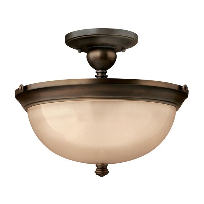 elstead lighting Mayflower 3 Light Semi-Flush - Olde Bronze